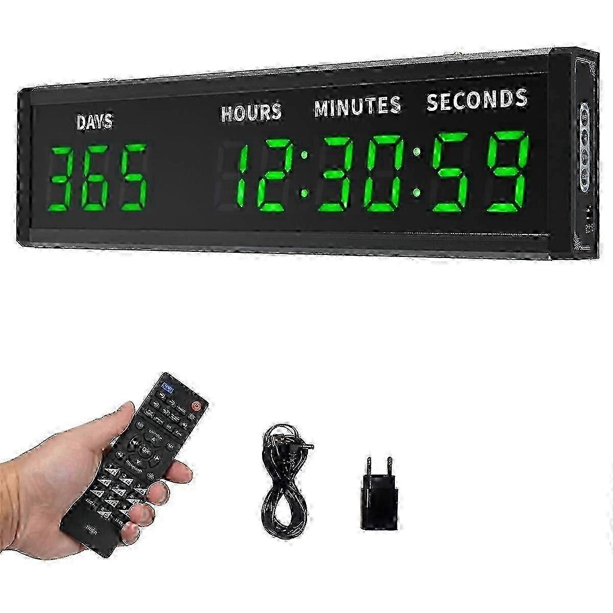 Big LED Countdown Timer, Digital Count Up/Down Clock compatible with Events and Celebrations