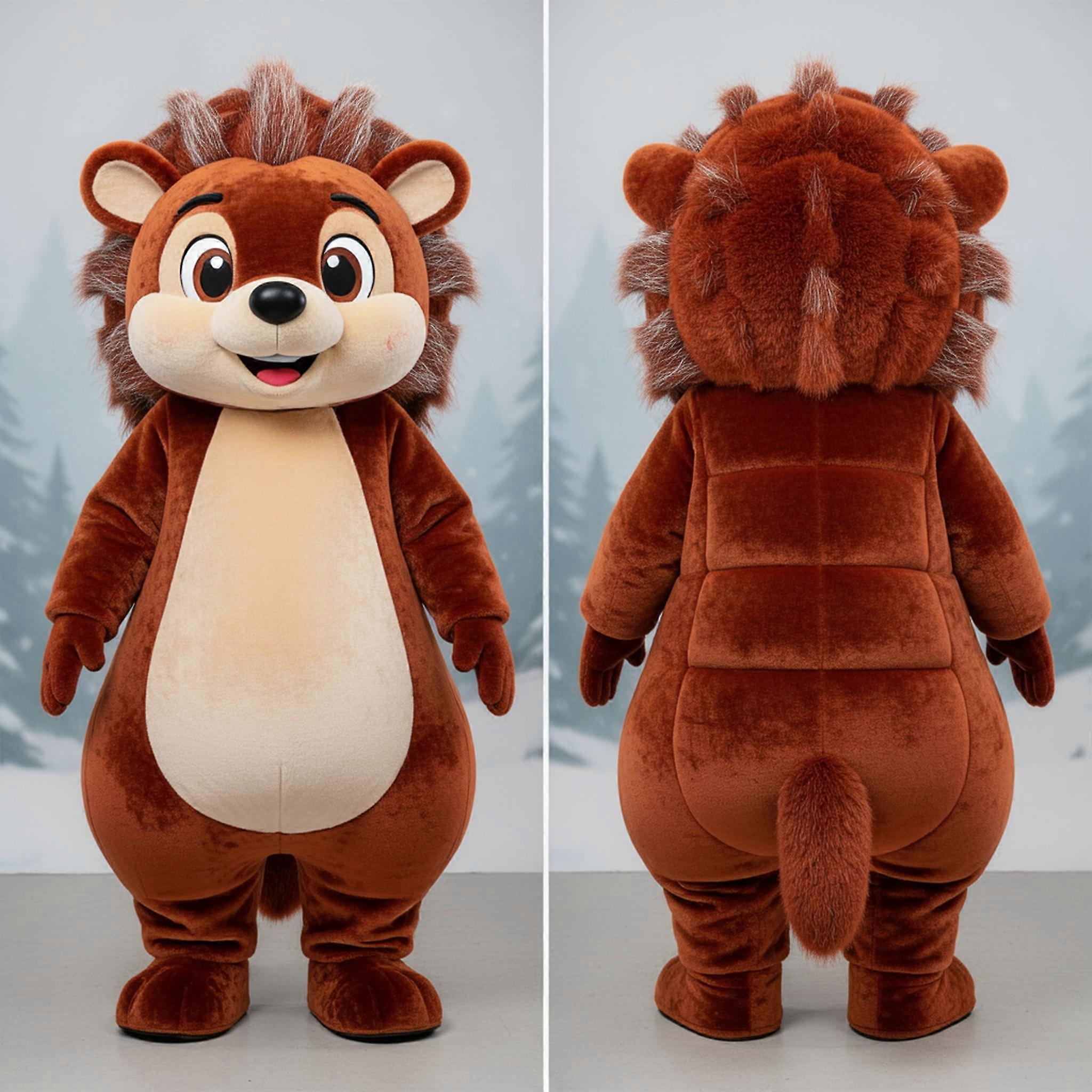 MASTICOT Rust Velvety Porcupine Mascot