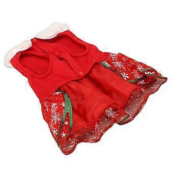 XL Pet  - Innovative Elk Bowknot Sequins Warm Puppy Christmas Skirt for Small Dogs and Cats