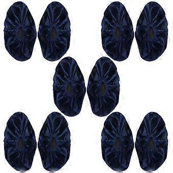 Reusable Wear Resistant Shoe Cover for Shoes 5Pairs Flannelette Fabric