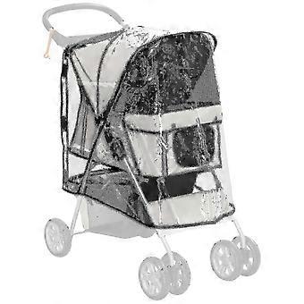 Pawhut Dog Stroller Rain Cover with Rear Entry Waterproof Ventilated Design for Pet Pram Protection in All Weather Conditions