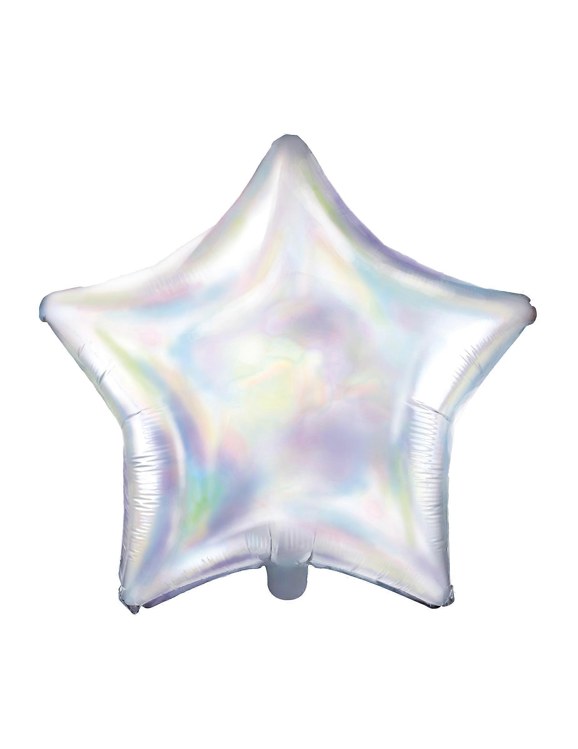 Iridescent star foil balloon 48 cm