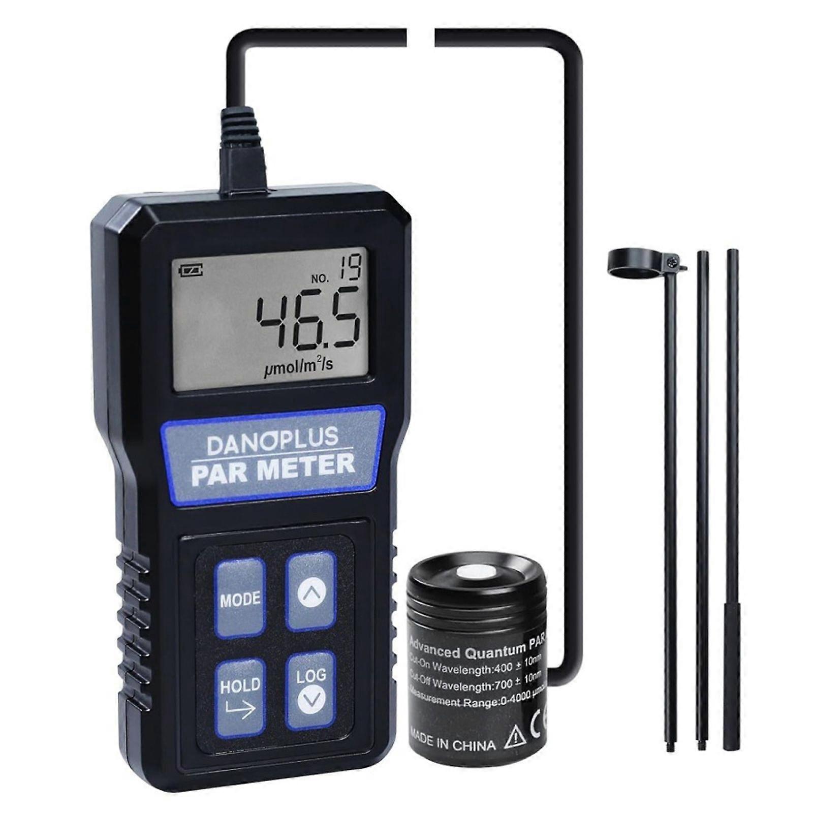 PAR Meter Waterproof IP68 Quantum Sensor PPFD Meter Data Logger for Reef Tank