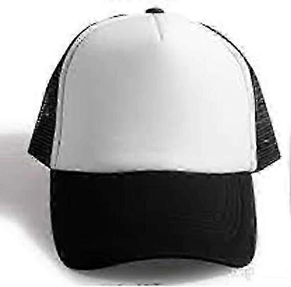 Black polyester mesh cap sublimation blank mesh cap adjustable p