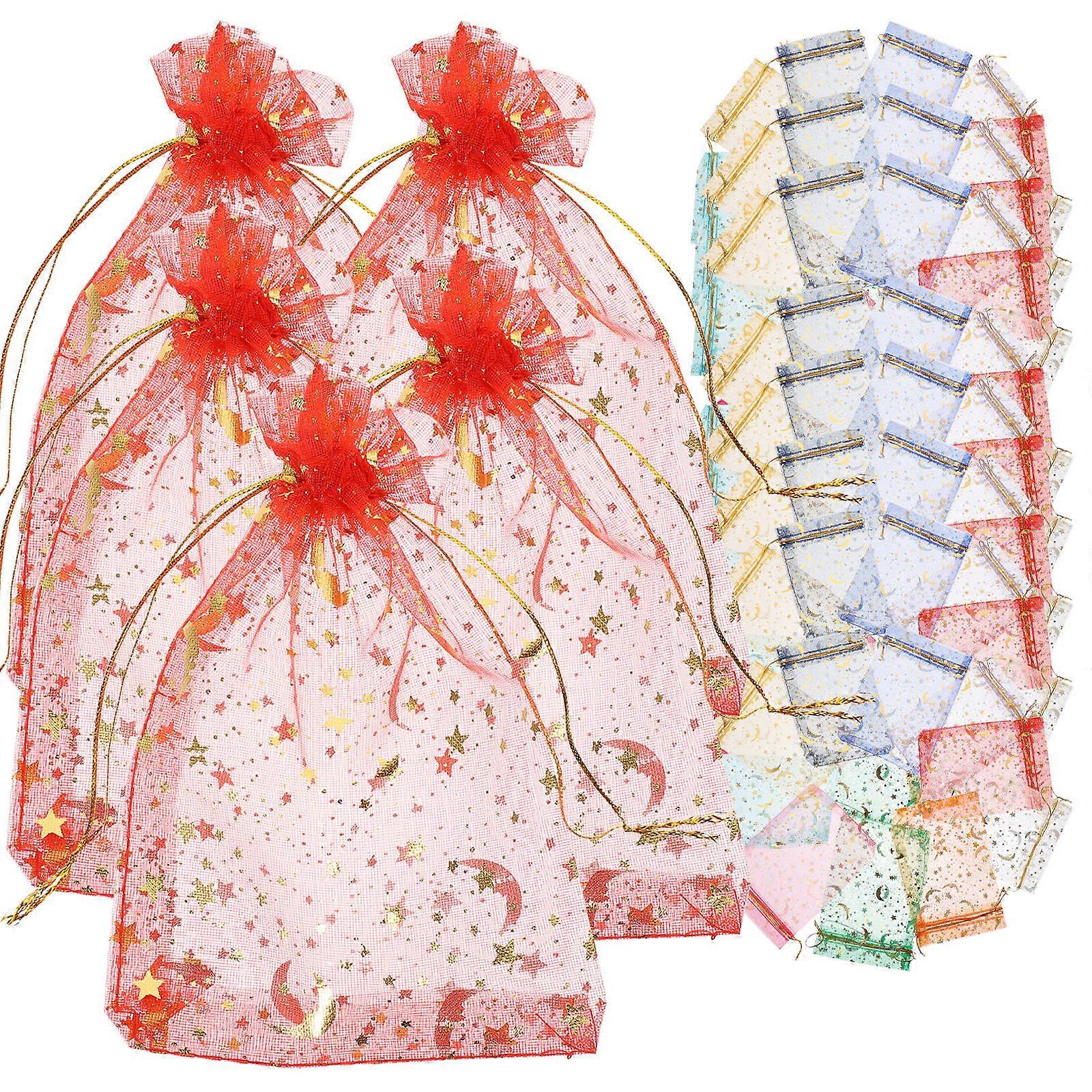 Drawstring Gift Bag for Party Packaging with Organza Material