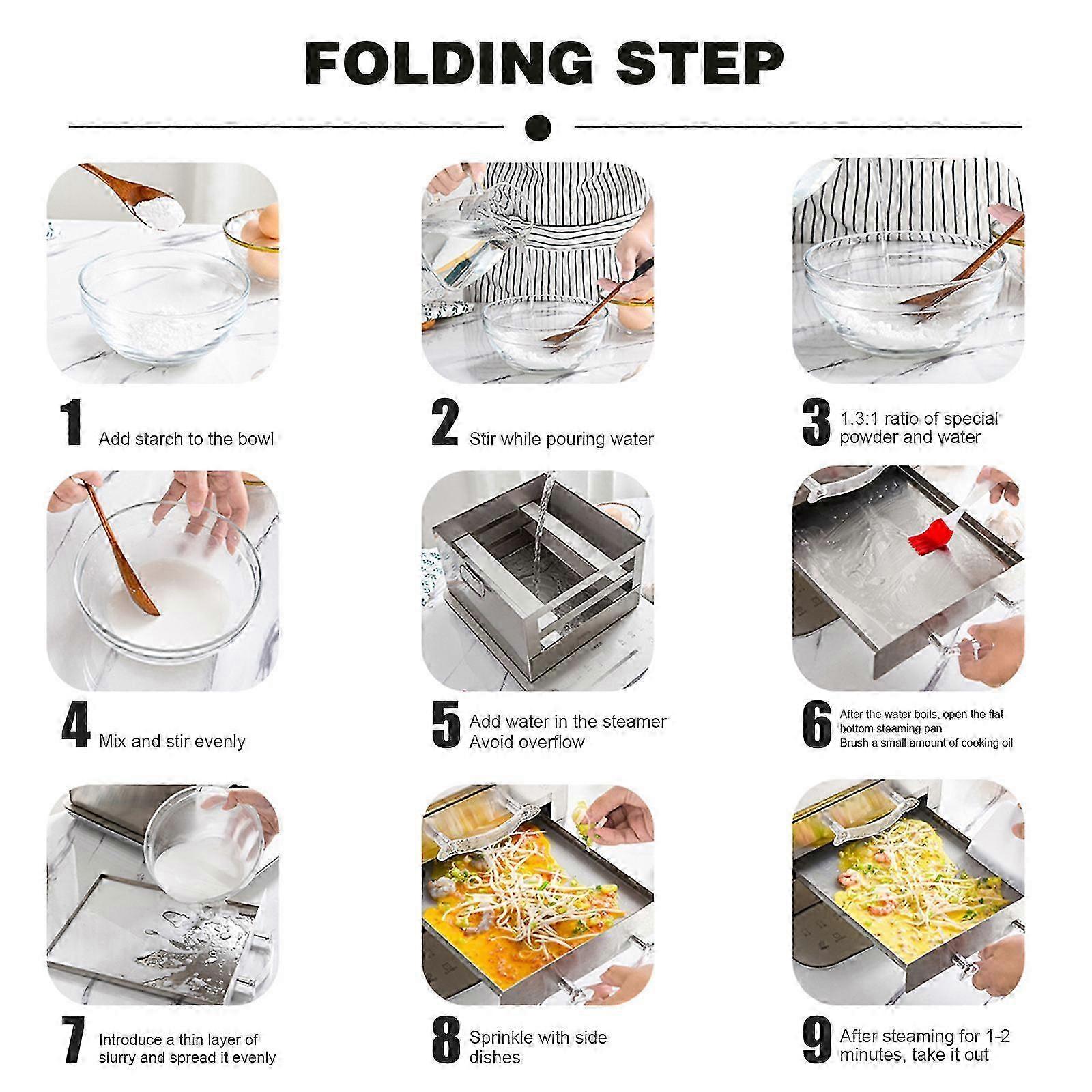 1pc Professional Household Rice Roll Making Machine Kitchen Supply (Silver)