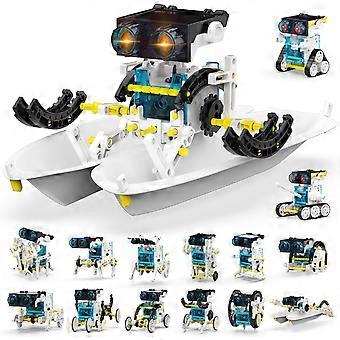 30in1 STEM Solar Robot Kit, 243 Pieces Educational Building Set for Kids 812, White