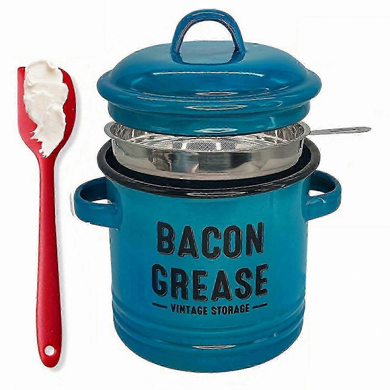 Stainless Strainer Enamel Grease Jar