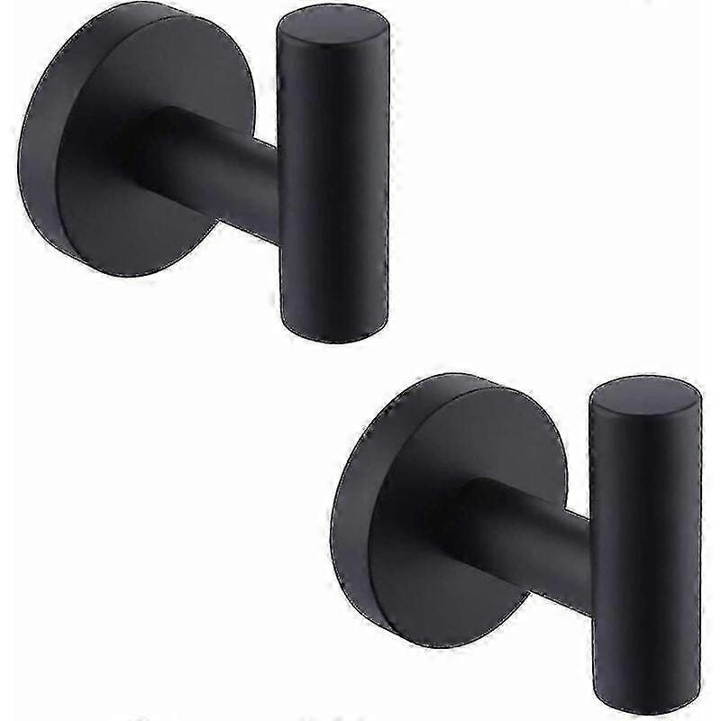 Sturdy Matte Black Wall-Mount Hook