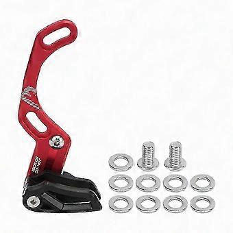 Bicycle Single Disc Chain Guide Red Aluminum Alloy High Strength Lightweight Replacement for Bike Chain brilliant