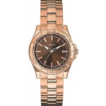 Guess ladies f14 Quartz Analog Women's Watch with Stainless Steel Bracelet In Gold Plated W0469L1