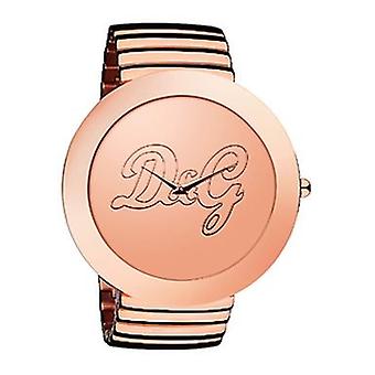 D&g Rockabilly Quartz Analog Women's Watch with DW0282 Gold Plated Stainless Steel Bracelet