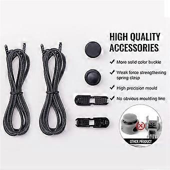110 cm Tie-free elastic shoelaces 1 pair Black.B1