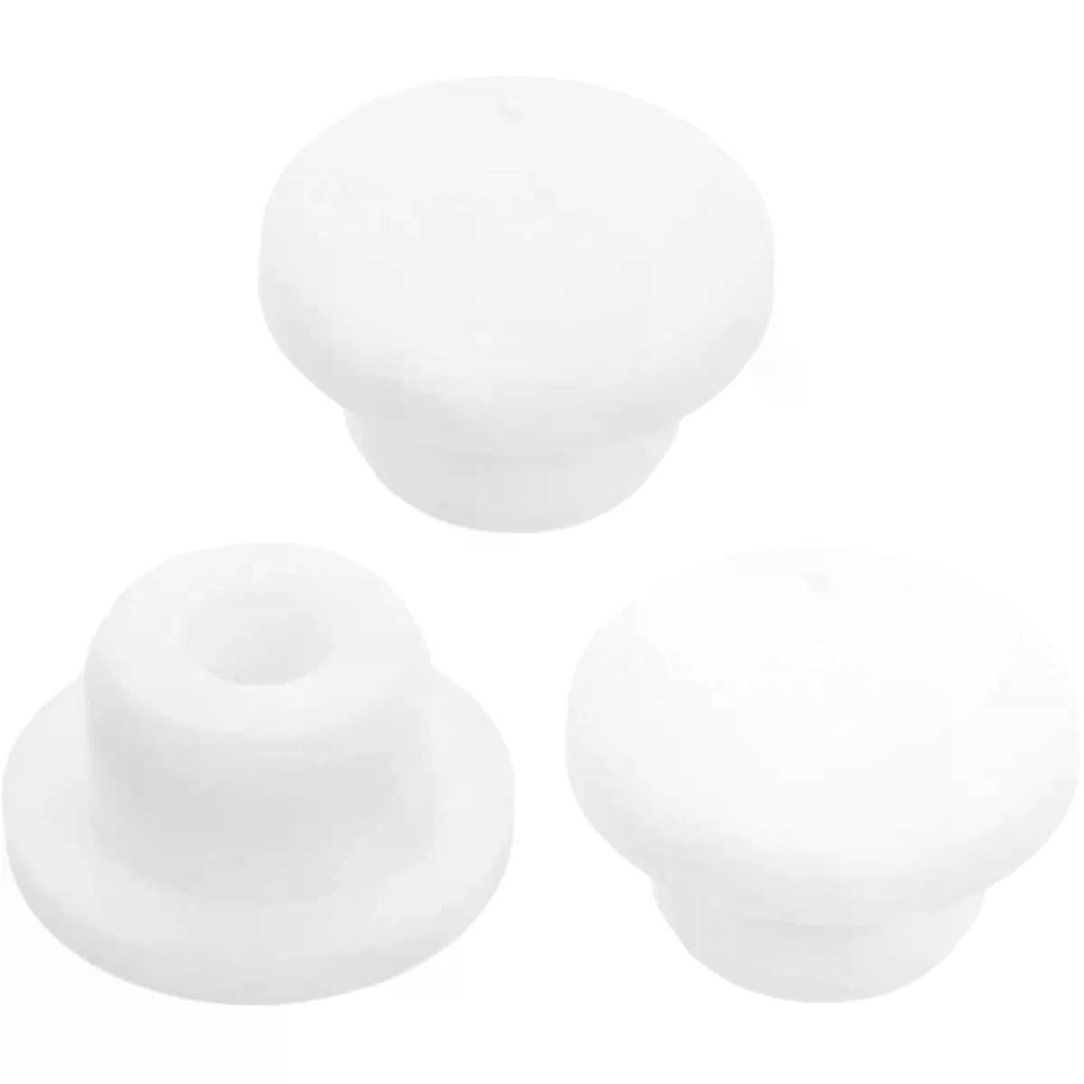 3pcs Rubber Mop Bucket White MM Drain Stopper Plug Replacement Part
