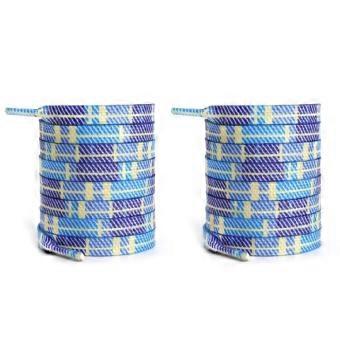 Kleurrijke veters met tie-dye print, 140 cm lang, platte polyester veters voor sneakers, sportieve schoenen en andere schoenaccessoires.