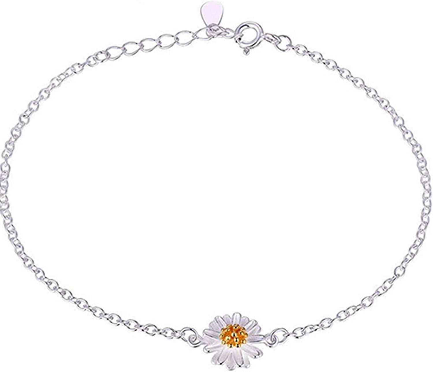 Anklet for Women,Anklet Flower Design Fashion Silver Plated Women Chain Anklet for Daily Wear