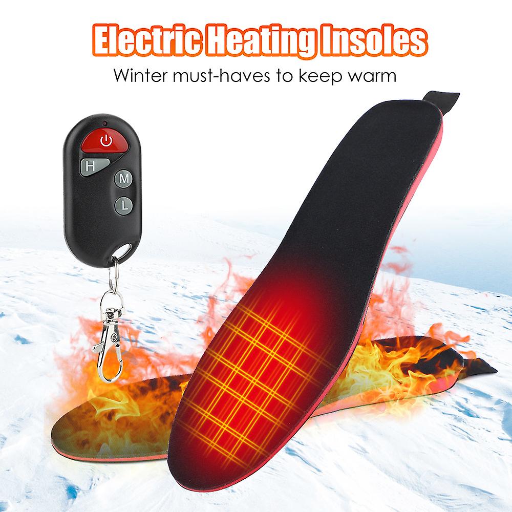 Rechargeable Heated Insoles, Precise Temperature Control Foot Warmers with Remote Control (Size 8-11) Ultra Lightweight Electric Heated Insoles for W