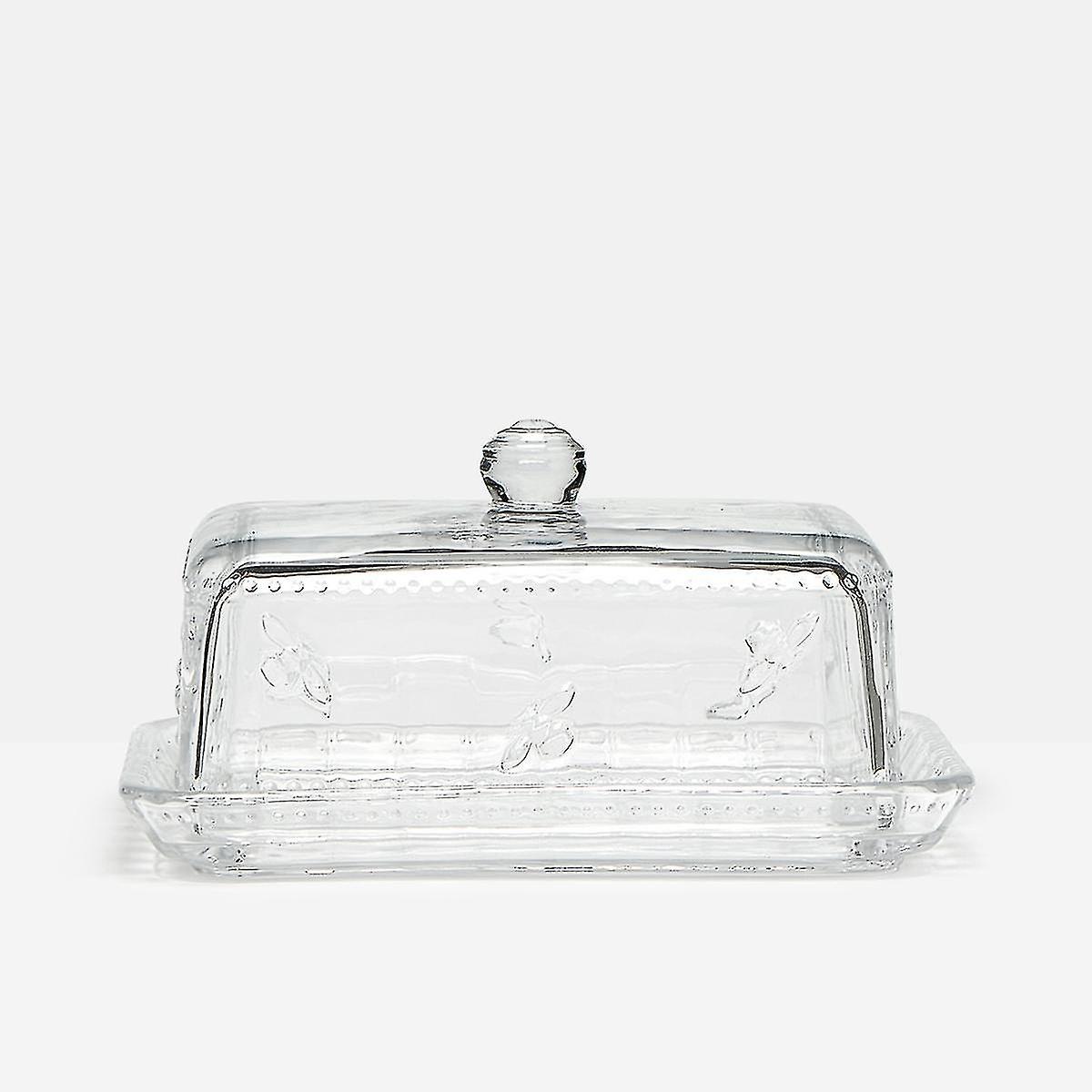 Joules Bees Glass Butter Dish
