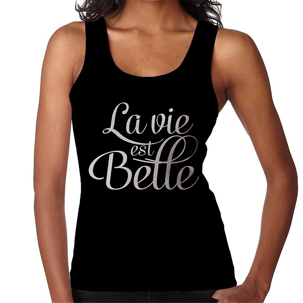 Slogan francese La Vie gilet Est Belle donna