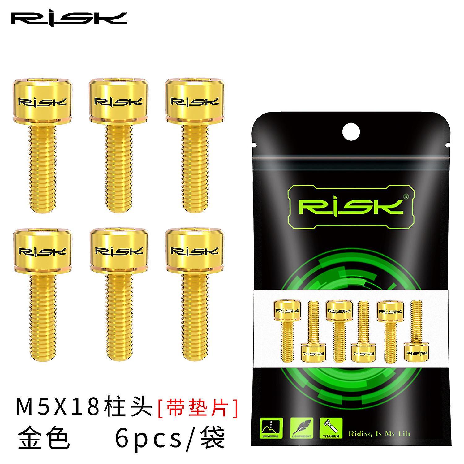 Titanium Alloy Handle Screw M5 * 18 Gold