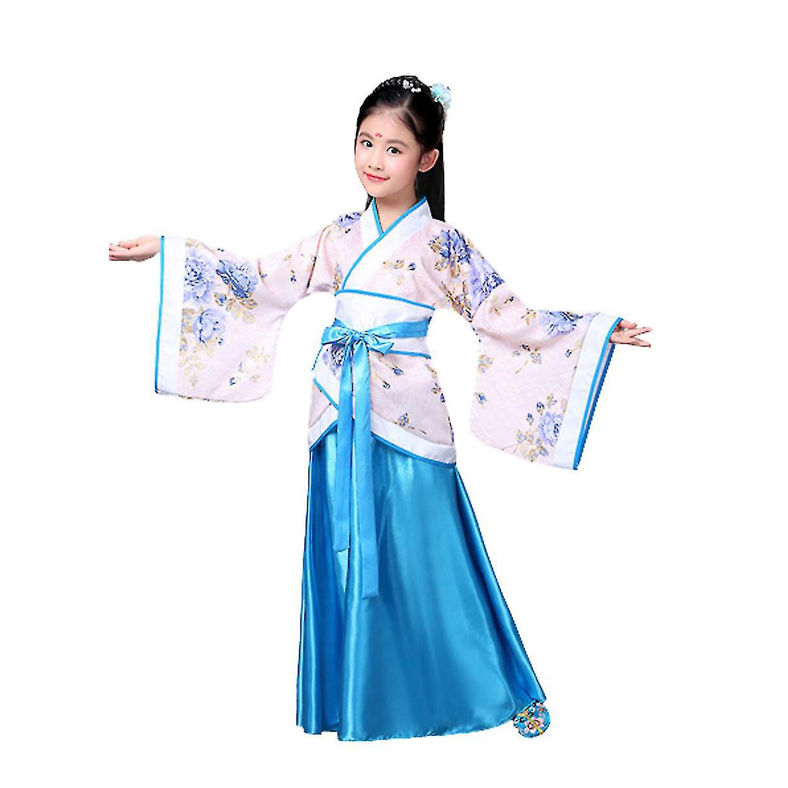 New Arrive Kids Fairy Dresses Guzheng Hanfu Dla dziewczynek Długie rękawy Chiński Custom Style Performance Kostiumy Sukienki dla dziewcząt