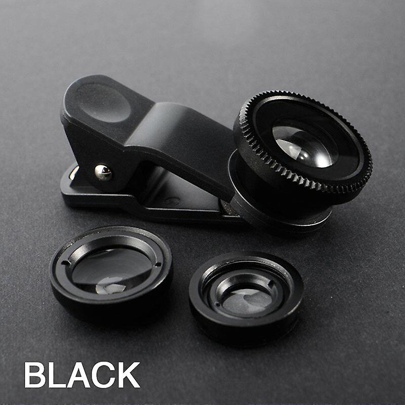 3In1 Fish Eye Lens 0.67x Wide Angle Zoom Fisheye Macro Lenses Camera Kits With Clip Universally Lens For Iphone 13 Xiaomi Huawei