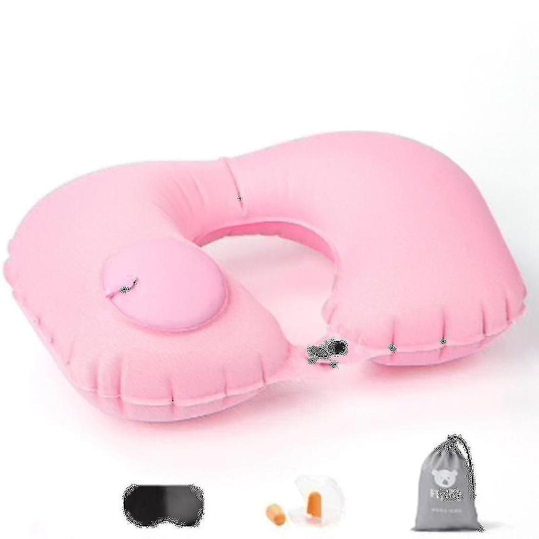Inflatable Neck Pillow, Fully Adjustable Neck Pillow,pink