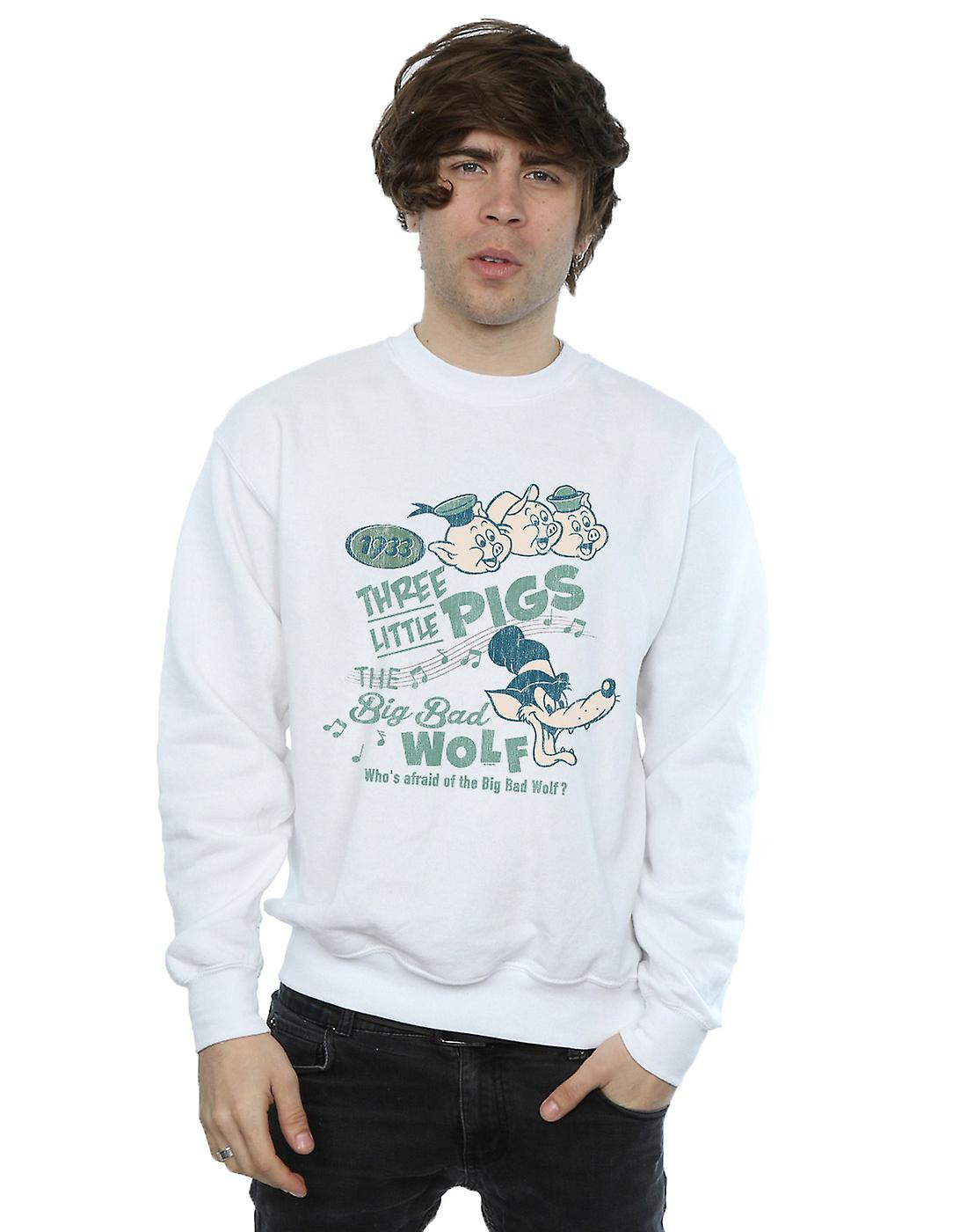 Disney Men's Three Little Pigs Who's Afraid Of The Big Bad Wolf Sweatshirt