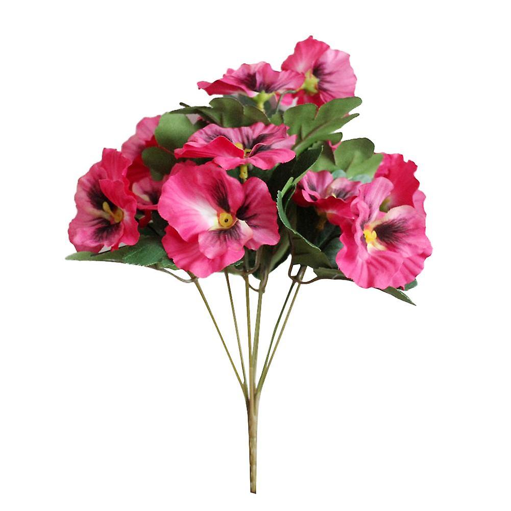 ZHOUBA 1Pc Artificial Flower Pansy Garden DIY Stage Party Home Wedding Craft Decoration