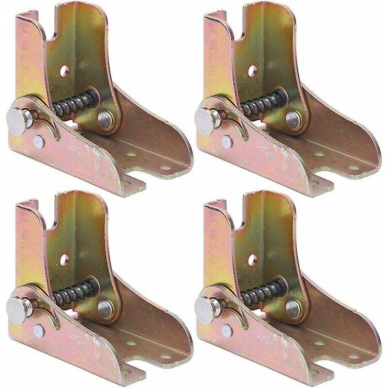 4PCS Folding Table Leg,Lock Extension Table Bed Leg,Hot Rolled Steel Folding Sofa Bed Leg 2.3mm Thickness Furniture Accessories