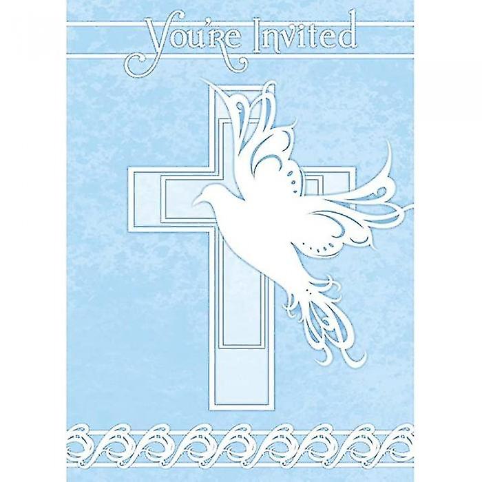 Invitations uniques au baptême croisé Party Dove (paquet de 16)