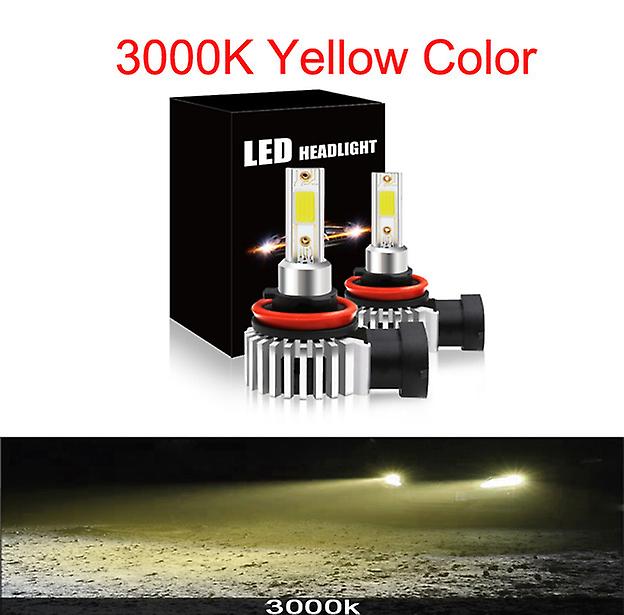 3000k-led Mini Car Headlight Bulb H7 H1 H3 H4 H11 H8 H27 880 Auto Turbo Super Mini Lamp Refit 3000k 6000k 12000k Hb4 Hb3 9005 9006