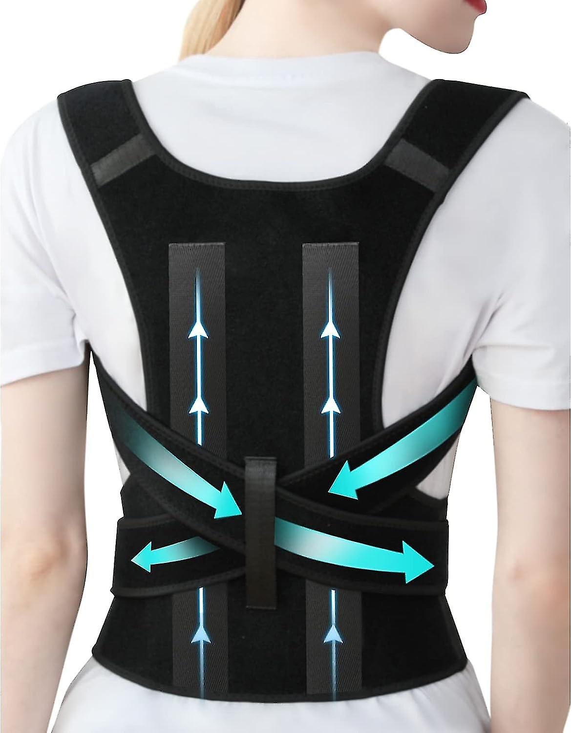 Posture Corrector For Women And Men, Fully Adjustable Breathable Back Straightener, Upper And Lower Back Support And Providing Pain Relief From Neck