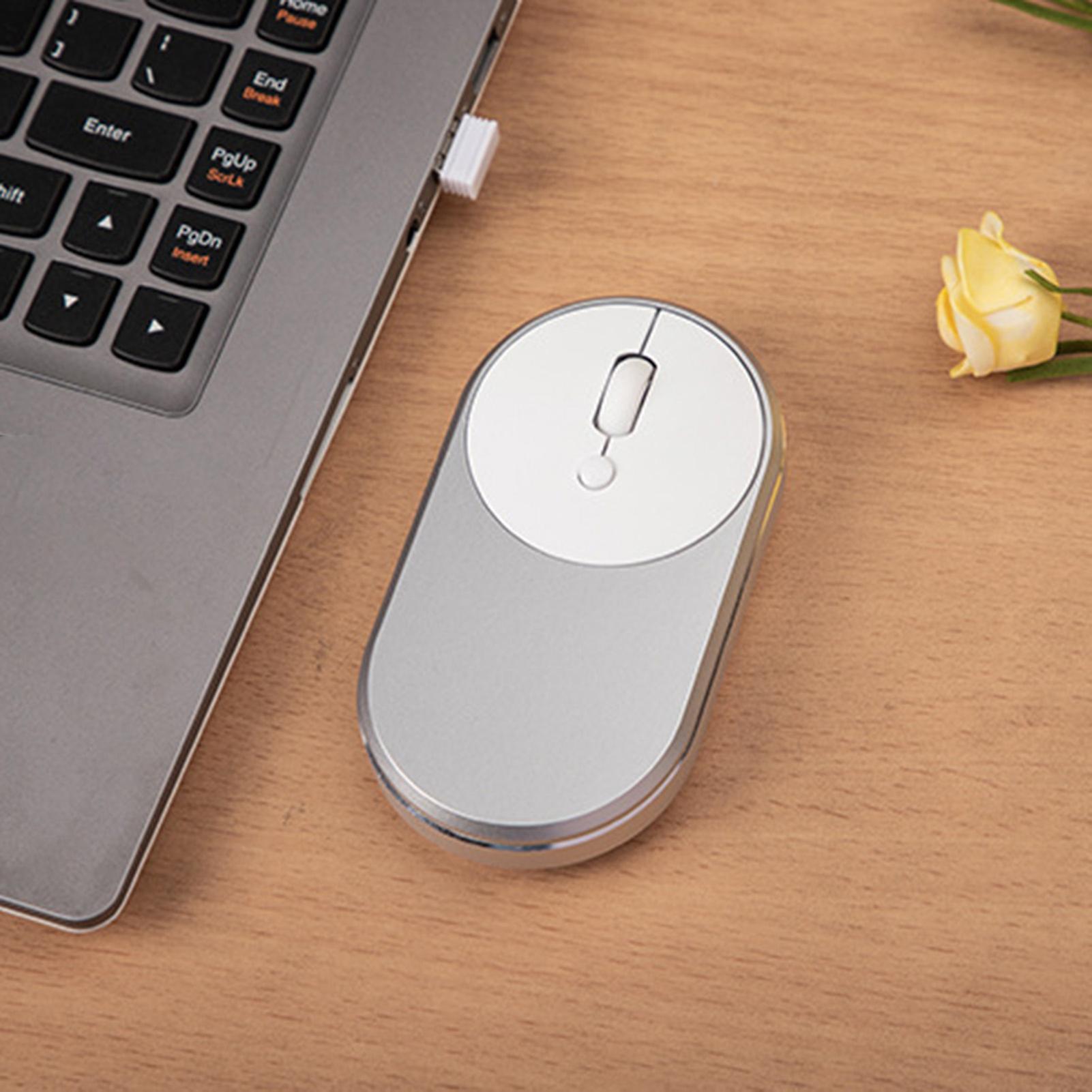 M1 Wireless Mouse Ultra-thin Mini Aluminum Alloy Frame 2.4GHz Rechargeable Silent Mouse for Office