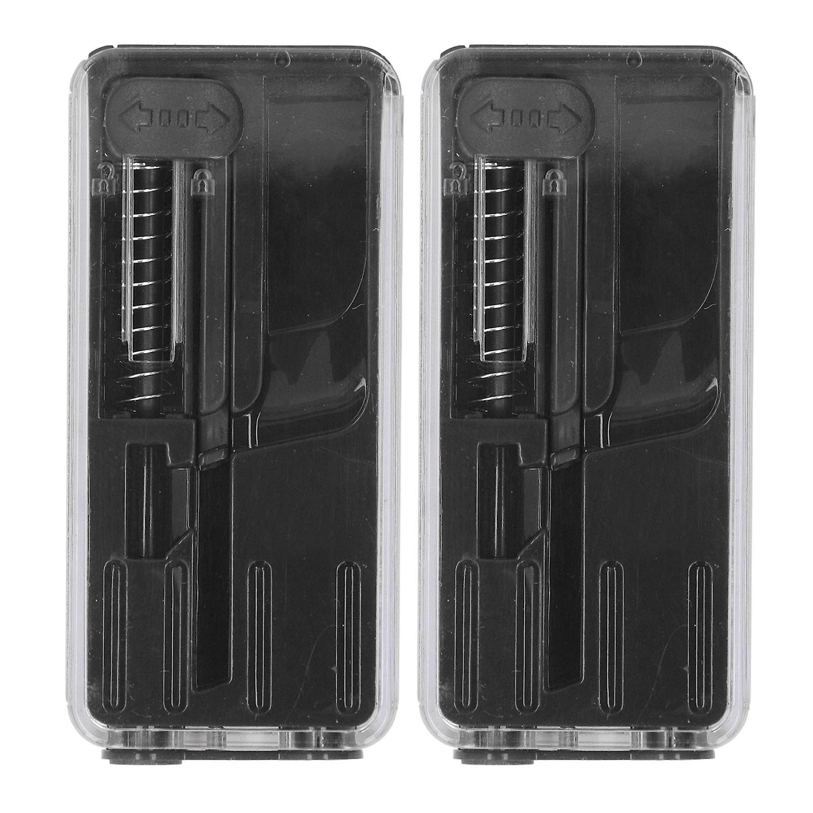 2PCS Cigarette Explosion Beads Pushers Peppermint Bursting Beads Pusher Box DIY Smoking Tool Black Compact Durable