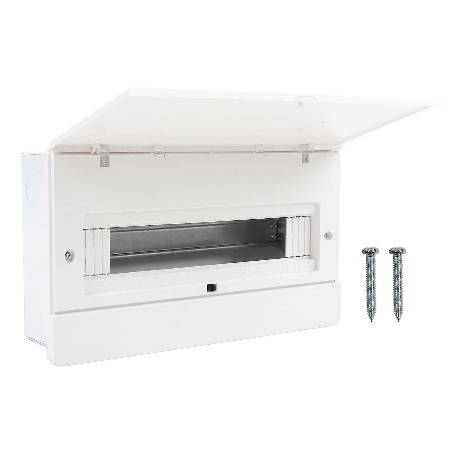 16-way distribution box with circuit breaker and plastic cover for indoor and outdoor use