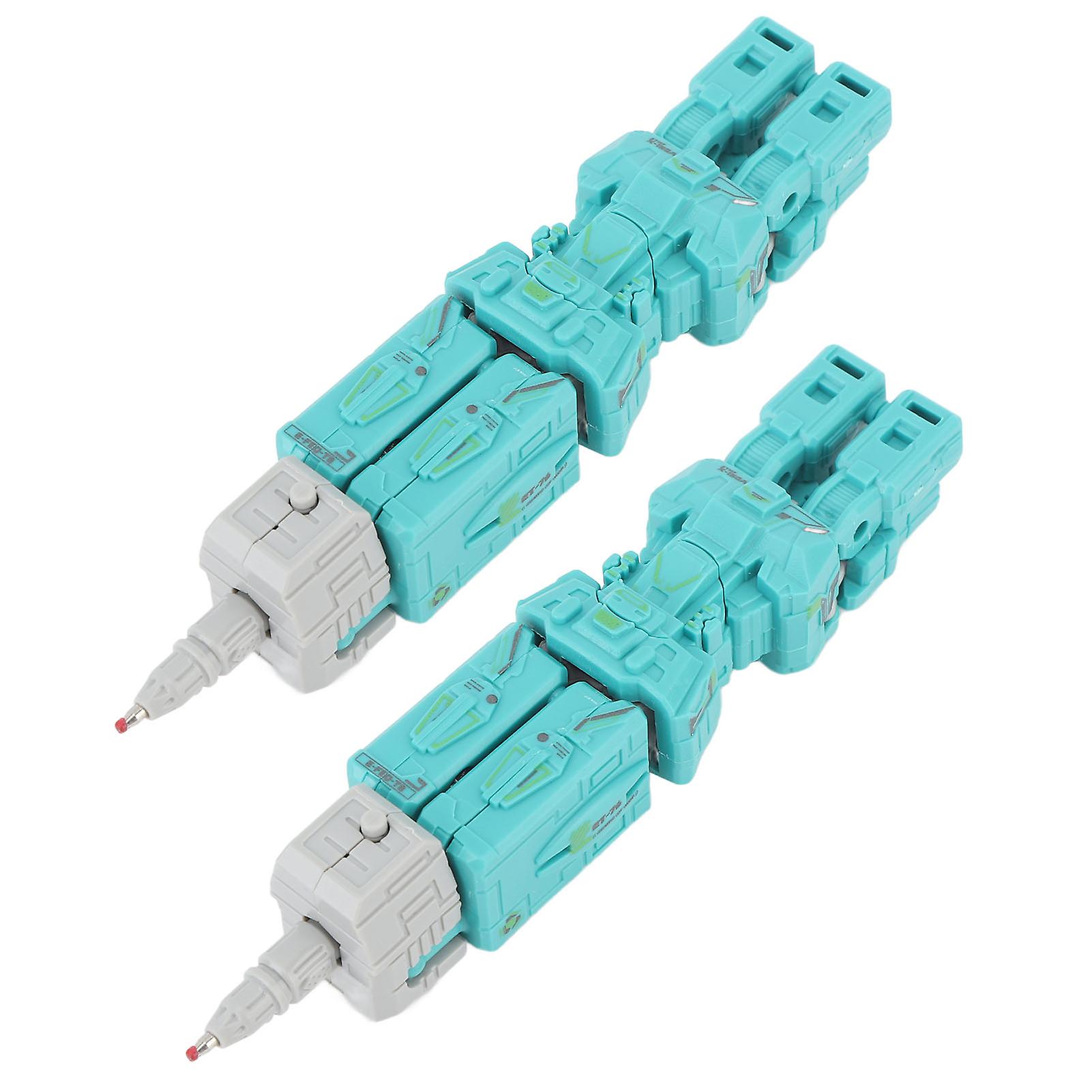 2Pcs Deformation Roboter Spielzeug Deformation Roboter Stift Zerlegen Student Studium Schreibwaren Grün