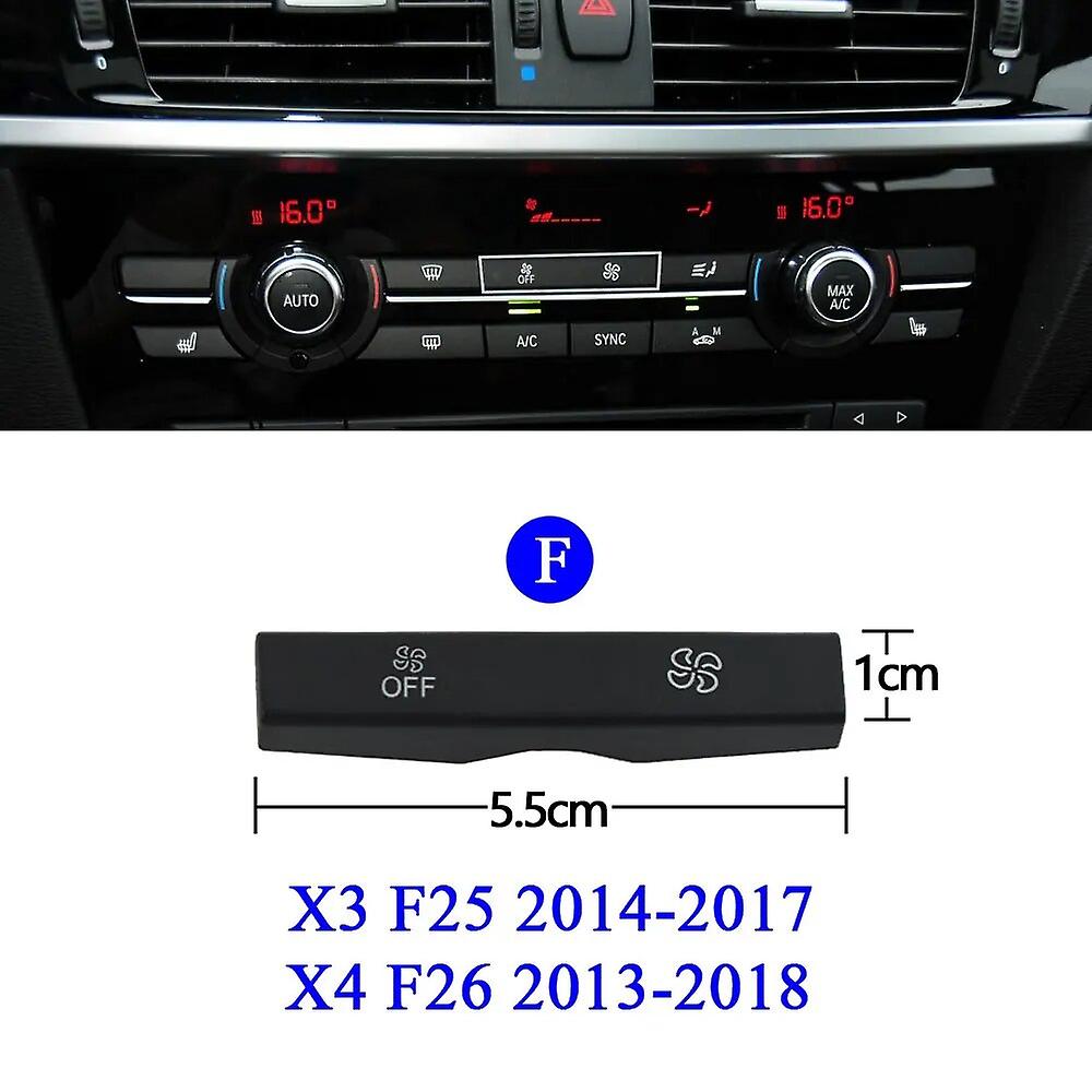 Car AC Heater Climate Fan Wind Volume Button Cover Caps For BMW 1 2 3 4 X1 X3 X5 X6 Series F20 F30 F35 F80 F25 F26 E70 E84 E90~63277