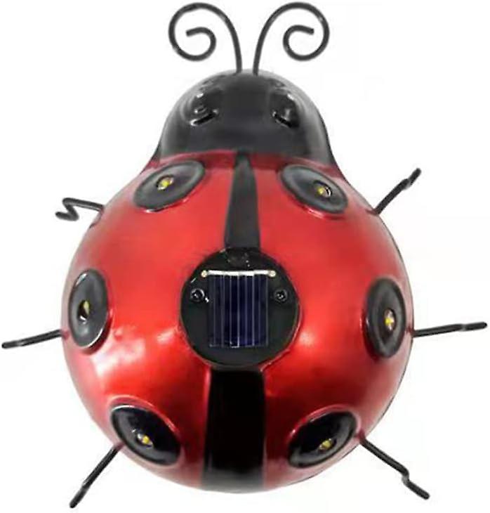Solar Ladybug Wall Hanging Light Red