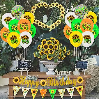 8 Palloncini A Forma Di Girasole Da 90 Cm – Alluminio Mylar – Per Decorazioni Tema Hawaii, Luau, Compleanni, Matrimoni, Baby Shower