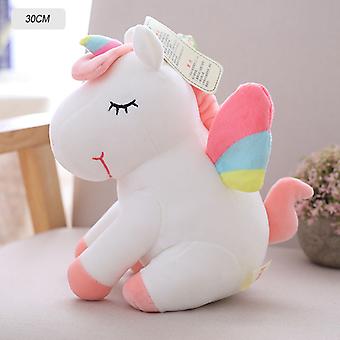 PAPITE【Free Shipping】25/30cm Glowing Rainbow Unicorn Luminous Plush Pillow Huggable Gift with Magical Lights Stuffed Ani