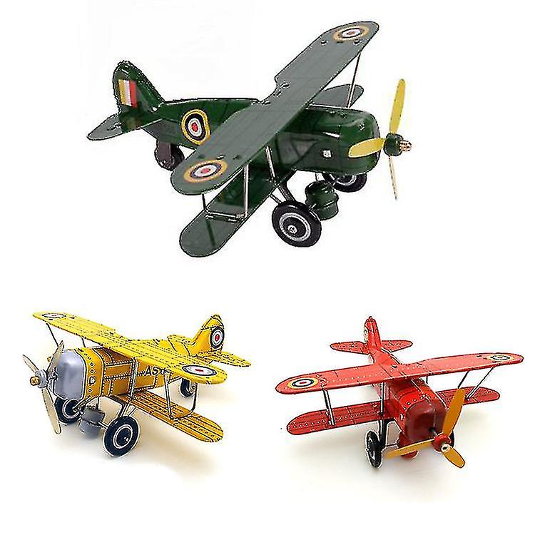 Clockwork Aircraft Toy Plane Toy Creative Window Display Props Personalized Gift Props Tin Toys