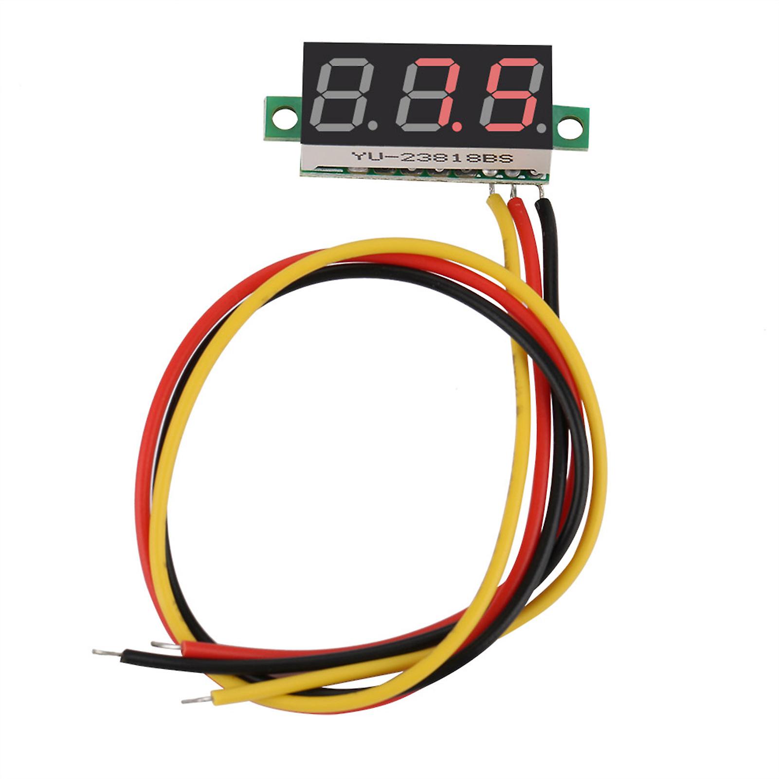 Voltmeter- DC Voltmeter Digital 0.28?LED Display Voltmeter DC Voltage Meter Panel 0~100V 1Pcs(Red)