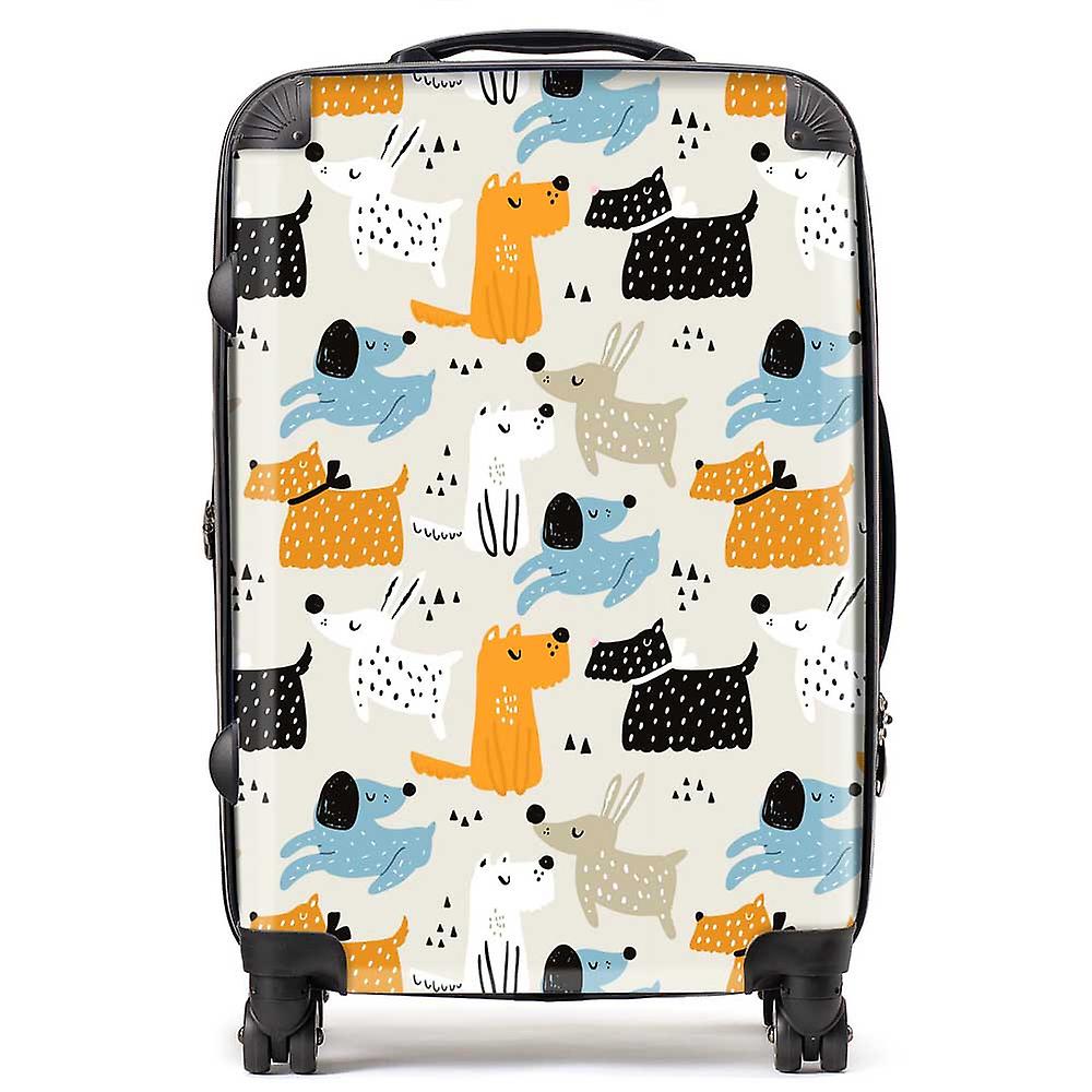 Hand Drawn Dogs Suitcase