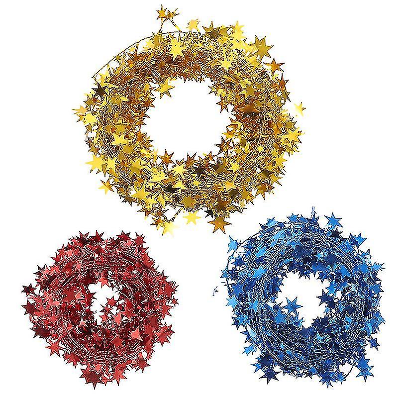 6 stk Xmas Tinsel Kranser