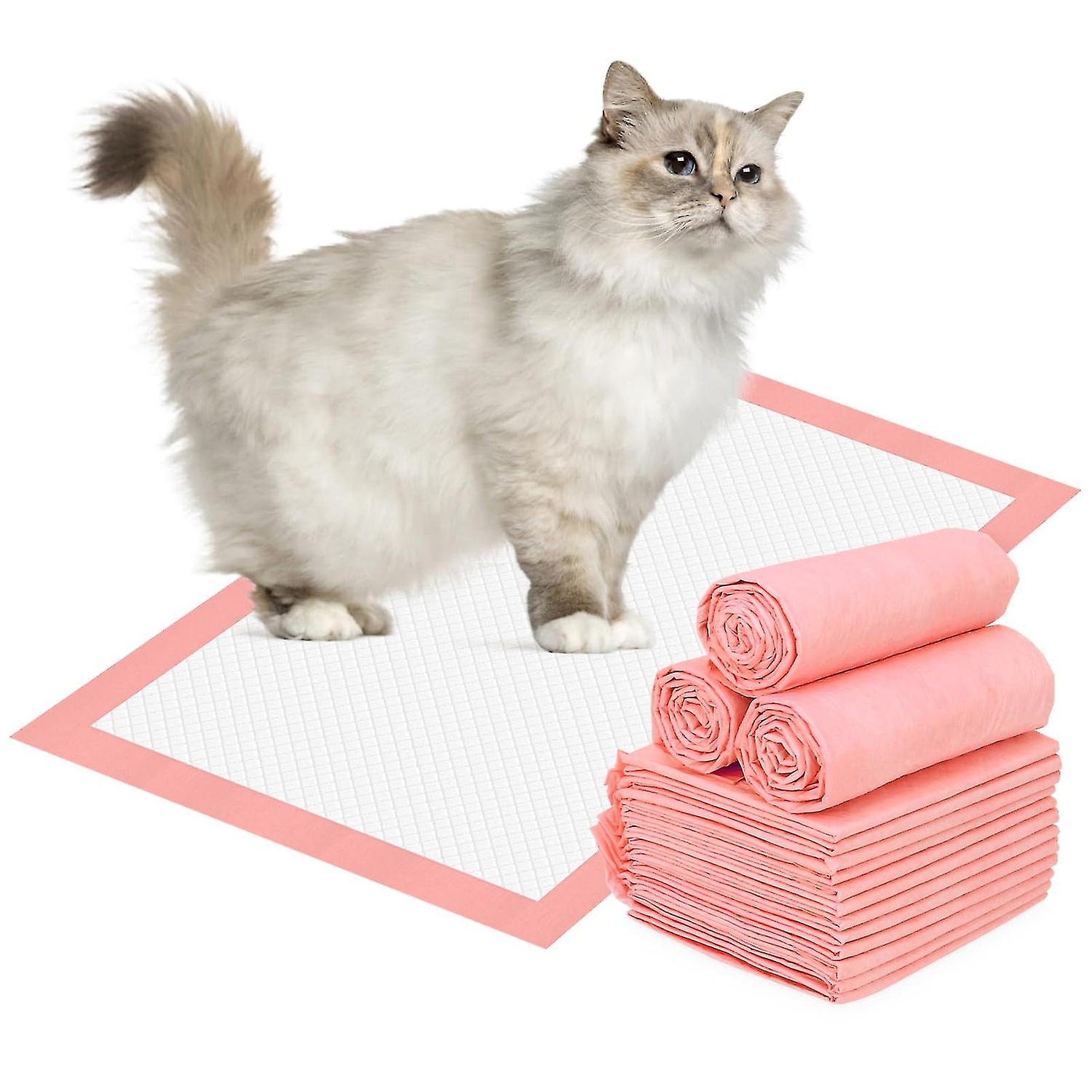 Disposable Litter Box Liners, 100 pcs Super Absorbent Training Pads, 6-Layer Leak-Proof Cat Litter L
