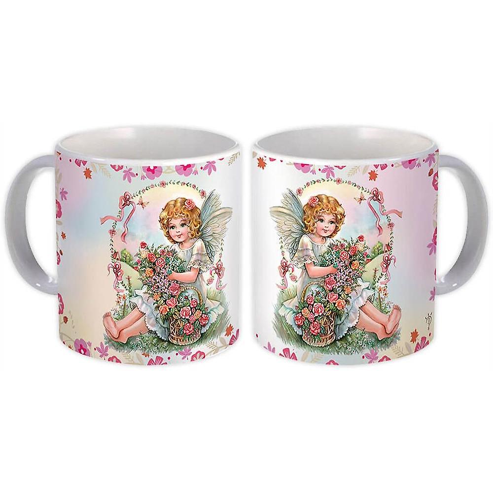 Gift Mug: Angel Flowers Catholic