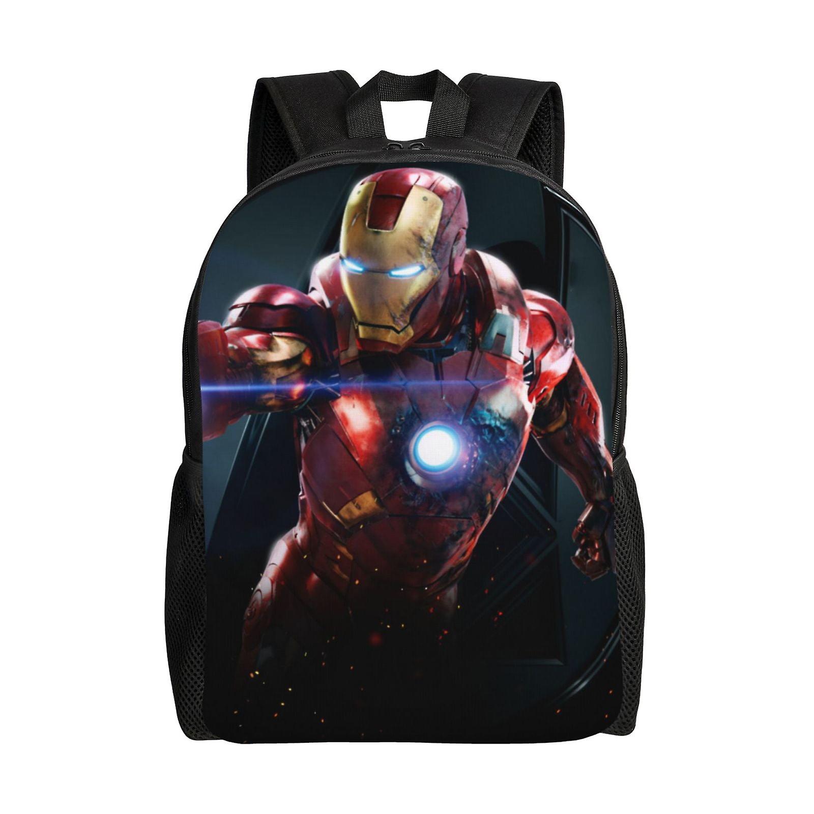 Iron Man Backpack, Travel Laptop Backpack, Water Resistant College School Computer Bag, Durable