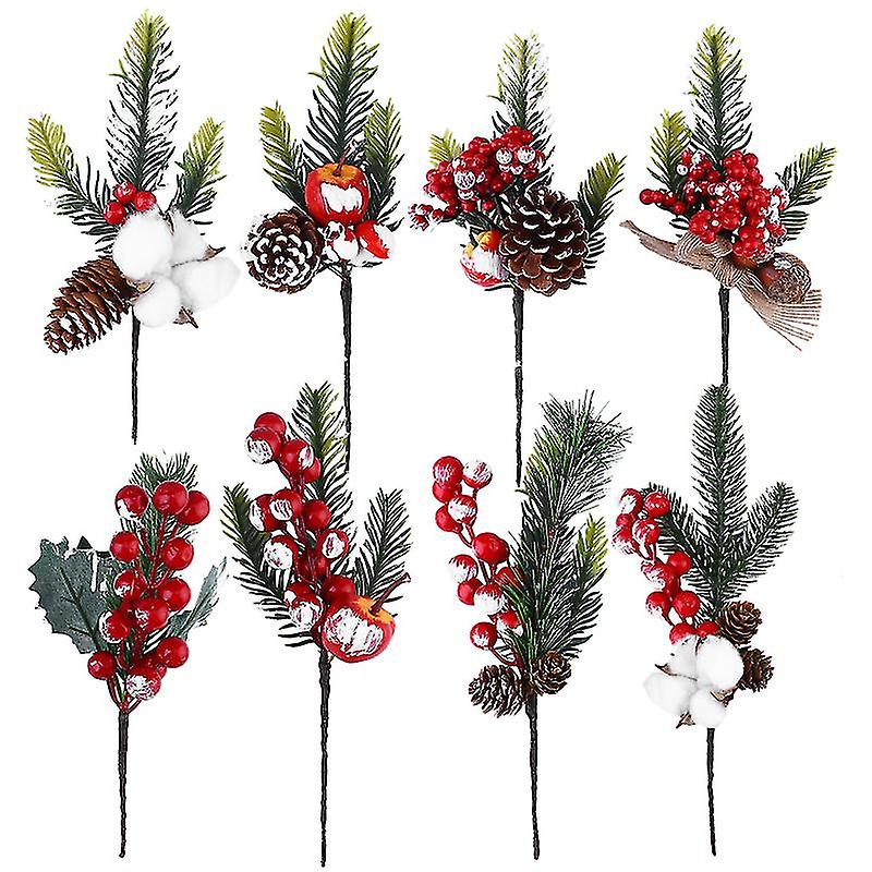 8pcs Artificial Red Berry