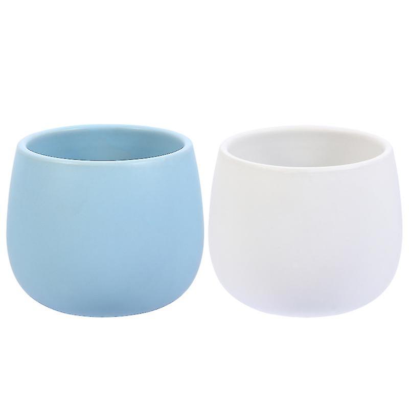 2pcs Ceramic Bonsai Pots